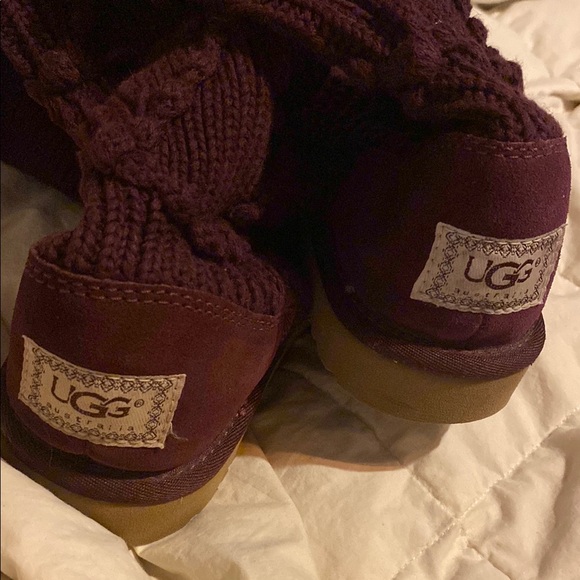 UGG Purple Knit Ankle Boots - Picture 3 of 4